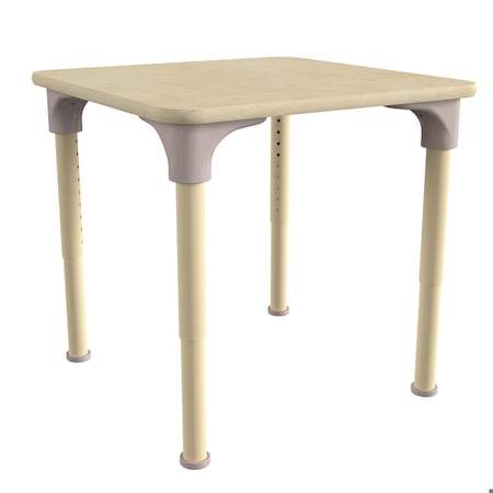 Flash Furniture 24 in W, 24 in L, 23 in H, Beechwood, Birch Plywood, Steel, Beech MK-ME088023-GG
